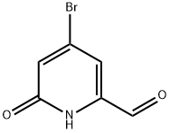 2-Pyridinecarboxaldehyde, 4-bromo-1,6-dihydro-6-oxo- Structure