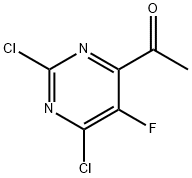 1-(2,6-Dichloro-5-fluoro-4-pyrimidinyl)ethanone 구조식 이미지