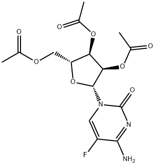 2',3',5'-tri-O-acetyl-5-fluorocytidine 구조식 이미지