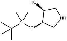 3-Pyrrolidinol, 4-[[(1,1-dimethylethyl)dimethylsilyl]oxy]-, (3S,4S)- Structure