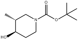 tert-butyl (3R,4R)-4-hydroxy-3-methyl-piperidine-1-carboxylate 구조식 이미지