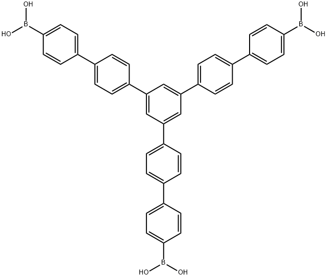 Boronic acid, B,B'-[5''-(4'-borono[1,1'-biphenyl]-4-yl)[1,1':4',1'':3'',1''':4''',1''''-quinquephenyl]-4,4''''-diyl]bis- Structure