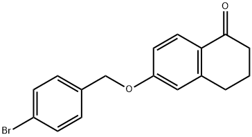 1(2H)-Naphthalenone, 6-[(4-bromophenyl)methoxy]-3,4-dihydro- Structure