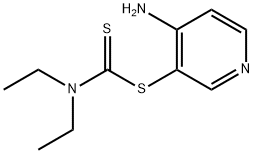 Carbamodithioic acid, N,N-diethyl-, 4-amino-3-pyridinyl ester 구조식 이미지