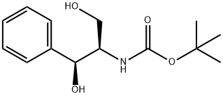 tert-Butyl ((1S,2R)-1,3-dihydroxy-1-phenylpropan-2-yl)carbamate Structure