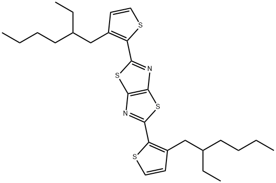 Thiazolo[5,4-d]thiazole, 2,5-bis[3-(2-ethylhexyl)-2-thienyl]- Structure