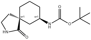 Carbamic acid,N-[(5R,7R)-1-oxo-2-azaspiro[4.5]dec-7-yl]-, 1,1-dimethylethyl est Structure