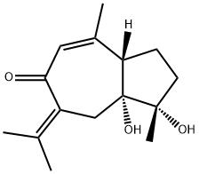 (1S)-1β,8aβ-Dihydroxy-1,4-dimethyl-7-isopropylidene-1,2,3,3a,8,8a-hexahydroazulen-6(7H)-one Structure