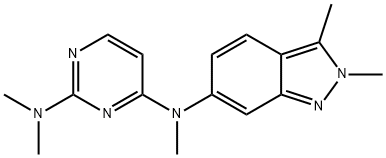 2,4-Pyrimidinediamine, N4-(2,3-dimethyl-2H-indazol-6-yl)-N2,N2,N4-trimethyl- Structure