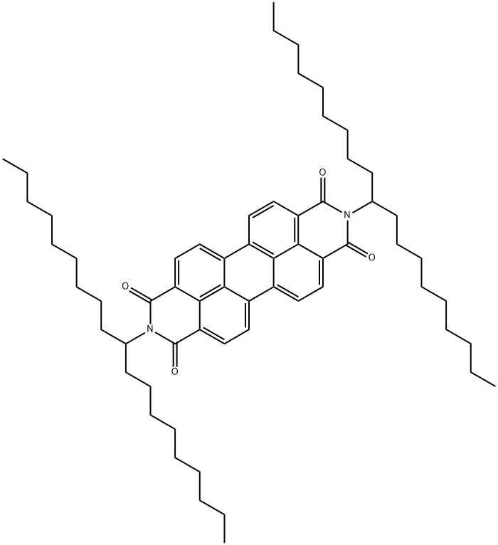 N,N'-bis-(10-nonadecyl)perylene-3,4,9,10-tetracarboxylic acid diimide Structure