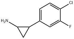 Cyclopropanamine, 2-(4-chloro-3-fluorophenyl)- Structure