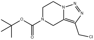 [1,2,3]Triazolo[1,5-a]pyrazine-5(4H)-carboxylic acid, 3-(chloromethyl)-6,7-dihydro-, 1,1-dimethylethyl ester Structure