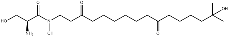 Propanamide, 2-amino-N,3-dihydroxy-N-(15-hydroxy-15-methyl-3,10-dioxohexadecyl)-, (2S)- Structure