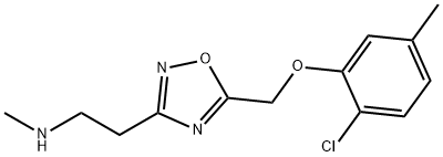 1,2,4-Oxadiazole-3-ethanamine, 5-[(2-chloro-5-methylphenoxy)methyl]-N-methyl- Structure