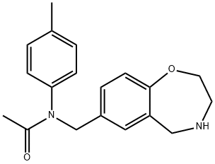 Acetamide, N-(4-methylphenyl)-N-[(2,3,4,5-tetrahydro-1,4-benzoxazepin-7-yl)methyl]- Structure