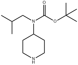 Carbamic acid, N-(2-methylpropyl)-N-4-piperidinyl-, 1,1-dimethylethyl ester Structure