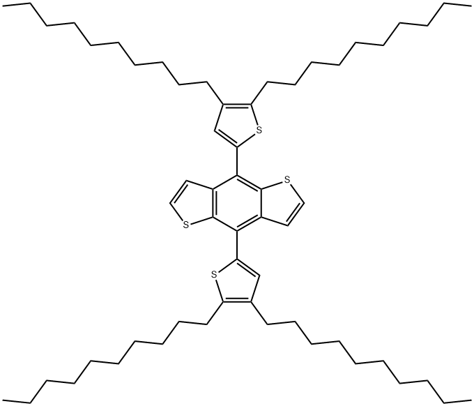 4,8-Bis(4,5-didecylthiophen-2-yl)benzo[1,2-b:4,5-b']dithiophene 구조식 이미지