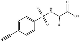 L-Alanine, N-[(4-cyanophenyl)sulfonyl]- Structure