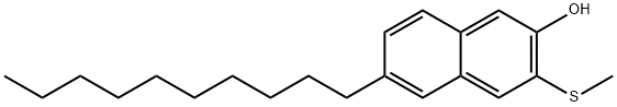 6-decyl-3-methylthio-2-hydroxynaphthalene Structure