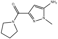 1-methyl-3-(pyrrolidin-1-ylcarbonyl)-1H-pyrazol-5-amine 구조식 이미지