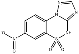 4H-[1,2,4]Triazolo[5,1-c][1,2,4]benzothiadiazine, 7-nitro-, 5,5-dioxide Structure