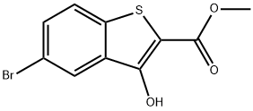 Benzo[b]thiophene-2-carboxylic acid, 5-bromo-3-hydroxy-, methyl ester 구조식 이미지