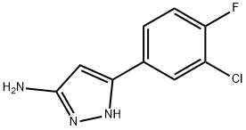 1H-Pyrazol-3-amine, 5-(3-chloro-4-fluorophenyl)- Structure