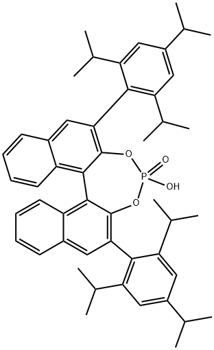 Dinaphtho[2,1-d:1',2'-f][1,3,2]dioxaphosphepin, 4-hydroxy-2,6-bis[2,4,6-tris(1-methylethyl)phenyl]-, 4-oxide Structure