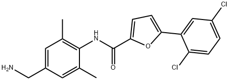 N-(4-(aminomethyl)-2,6-dimethylphenyl)-5-(2,5-dichlorophenyl)furan-2-carboxamide(CYM50358) 구조식 이미지