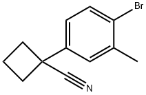 1-(4-bromo-3-methylphenyl)cyclobutanecarbonitrile Structure