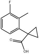 Cyclopropanecarboxylic acid, 1-(3-fluoro-2-methylphenyl)- Structure