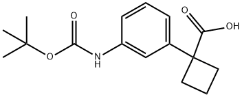 1-(3-{[(tert-butoxy)carbonyl]amino}phenyl)cyclobutane-1-carboxylic acid Structure