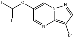 Pyrazolo[1,5-a]pyrimidine, 3-bromo-6-(difluoromethoxy)- Structure