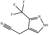 1H-Pyrazole-4-acetonitrile, 3-(trifluoromethyl)- Structure