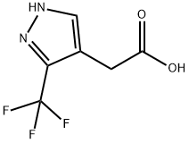 1H-Pyrazole-4-acetic acid, 3-(trifluoromethyl)- Structure