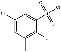 Benzenesulfonyl chloride, 5-chloro-2-hydroxy-3-methyl- Structure