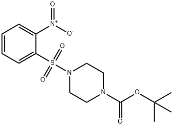 1-Piperazinecarboxylic acid, 4-[(2-nitrophenyl)sulfonyl]-, 1,1-dimethylethyl ester Structure