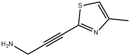 2-Propyn-1-amine, 3-(4-methyl-2-thiazolyl)- Structure