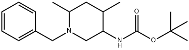 Carbamic acid, N-[4,6-dimethyl-1-(phenylmethyl)-3-piperidinyl]-, 1,1-dimethylethyl ester Structure