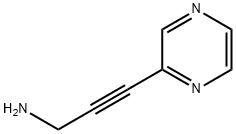 2-Propyn-1-amine, 3-(2-pyrazinyl)- Structure