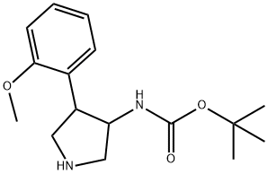 Carbamic acid, N-[4-(2-methoxyphenyl)-3-pyrrolidinyl]-, 1,1-dimethylethyl ester Structure