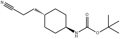 Carbamic acid, N-[trans-4-(2-cyanoethyl)cyclohexyl]-, 1,1-dimethylethyl ester Structure