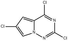 Pyrrolo[2,1-f][1,2,4]triazine, 2,4,6-trichloro- Structure