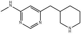 4-Pyrimidinamine, N-methyl-6-(3-piperidinylmethyl)- Structure