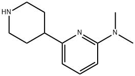 2-Pyridinamine,N,N-dimethyl-6-(4-piperidinyl)- Structure