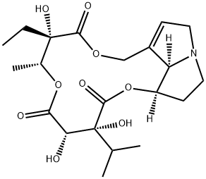 (11aS,14S,15R)-11a-Ethyl-20-methyl-11a,14,15-trihydroxy-15,20-dihydro-12a-oxa-19-nor-11a,12a-dihomosenecionan-11,13,16-trione 구조식 이미지