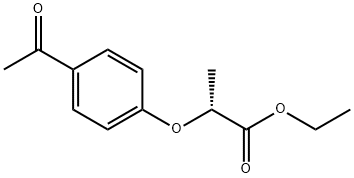 Propanoic acid, 2-(4-acetylphenoxy)-, ethyl ester, (2R)- Structure
