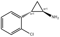 Cyclopropanamine, 2-(2-chlorophenyl)-, (1R,2S)-rel- Structure