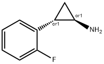 Cyclopropanamine, 2-(2-fluorophenyl)-, (1R,2S)-rel- Structure