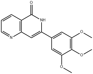 1,6-Naphthyridin-5(6H)-one, 7-(3,4,5-trimethoxyphenyl)- Structure